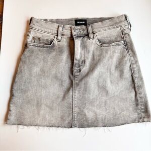 HUDSON Women's Vivid Denim Raw Hem Mini Skirt Gray SZ 25